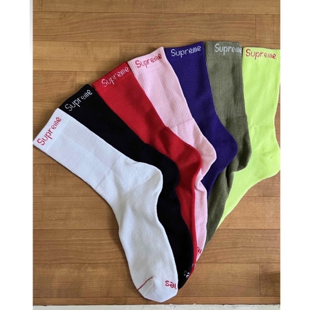 正規代理店 Supreme 1足 / Hanes Crew 靴下 ソックス Socks SS18/Pre