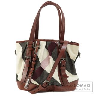 バーバリー(BURBERRY)のBURBERRY チェック柄 2WAY トートバッグ キャンバス レディース(トートバッグ)