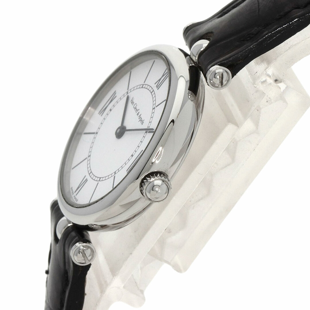 Van Cleef & Arpels ラウンドフェイス 腕時計 SS 革 メンズ