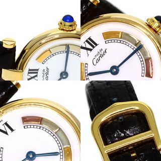 CARTIER W1006554 マストヴァンドーム 腕時計 GP 革 レディース