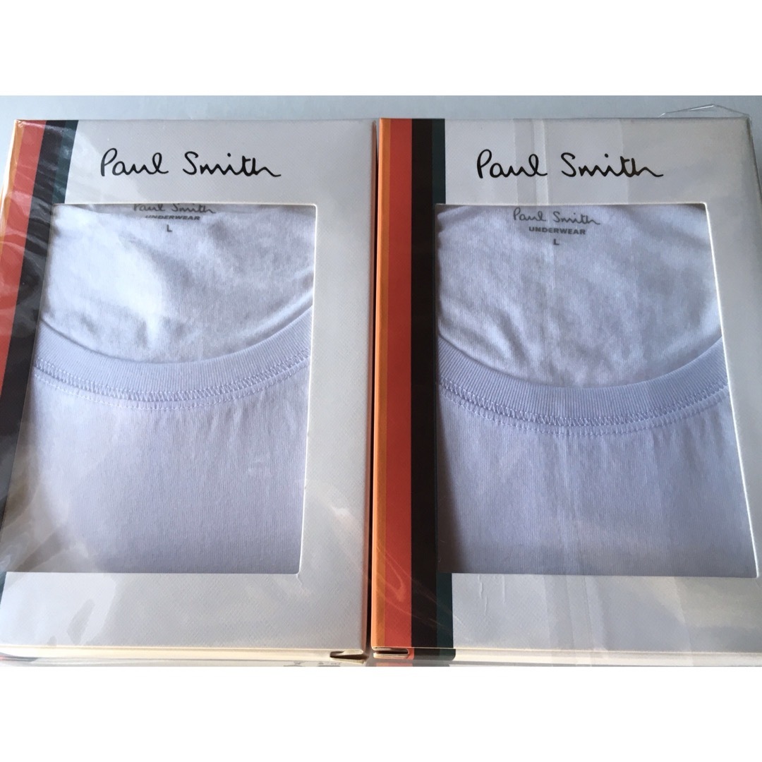 Paul Smith(ポールスミス)の【ポールスミス/Paul Smith】クルーネックインナーTシャツ・白 L×2枚 メンズのトップス(Tシャツ/カットソー(半袖/袖なし))の商品写真