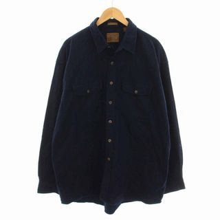 アザー(other)のST.JOHN’S BAY CHAMOIS CLOTH シャツ 長袖 XXL 紺(シャツ)