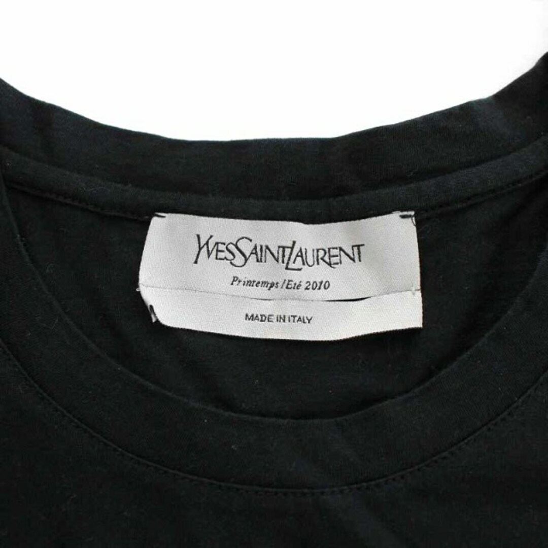 イヴサンローラン Tシャツ カットソー ロゴプリント イチゴ 36 9号 M 黒 7