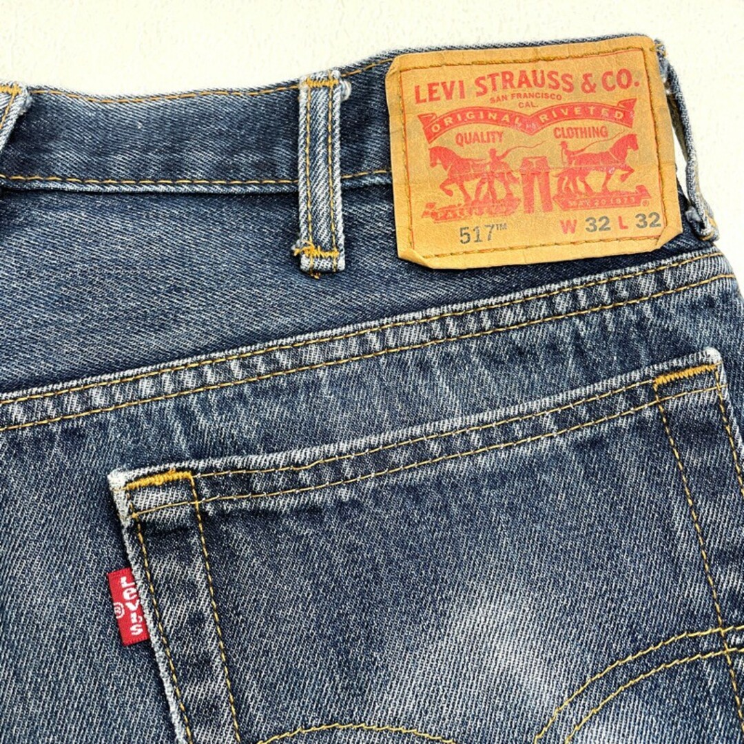 US古着 リーバイス Levi's 517 デニム パンツ ブーツカット サイズ：W33 L30.5 インディゴ 【中古】