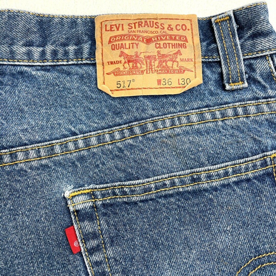 US リーバイス Levi's 517 デニム パンツ ブーツカット サイズ：W36 L30.5 インディゴ 6