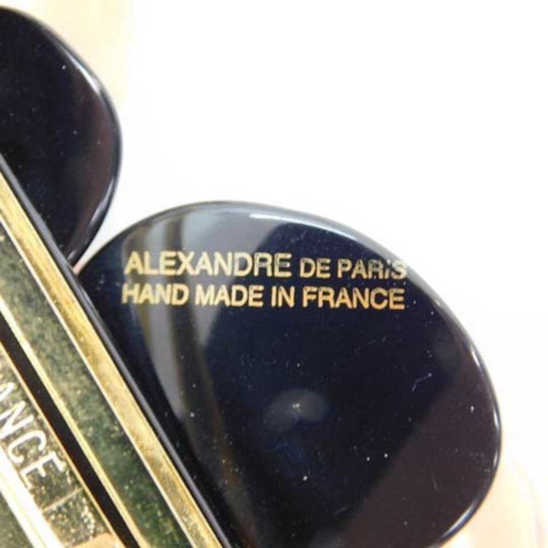 Alexandre de Paris(アレクサンドルドゥパリ)のアレクサンドルドゥパリ バレッタ ヘアアクセサリー ダブルフラワー ピンク 黒 レディースのヘアアクセサリー(その他)の商品写真