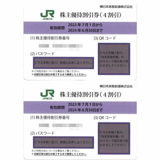 東日本旅客鉄道 株主優待 株主優待割引券(2枚) 有効期限:2024.6.30(鉄道乗車券)