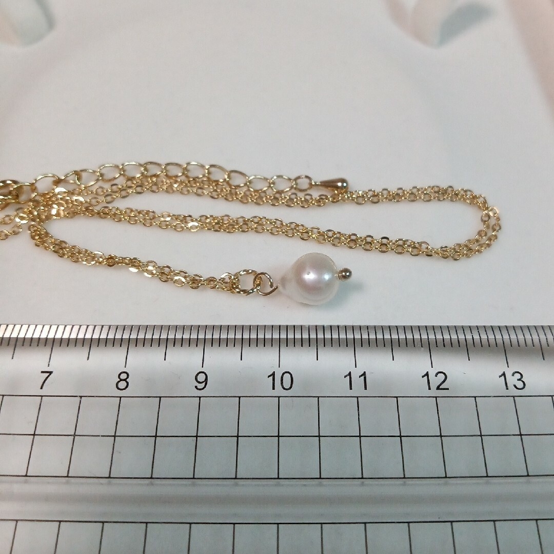 831 持ち主に幸せを✨  淡水パール バロックパール ネックレス ハンドメイド ハンドメイドのアクセサリー(ネックレス)の商品写真