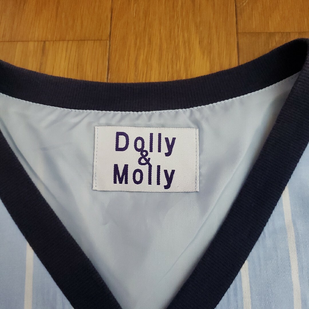 Dolly&Molly(ドリーモリー)の❇ドリーモリー❇ストライプ柄Vネックレーヨンチュニックワンピース/裏地付き レディースのワンピース(ひざ丈ワンピース)の商品写真