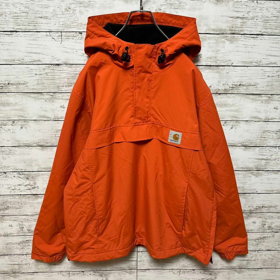 396【即完売品】カーハートWIP☆ロゴタグハーフジップマウンテンパーカー美品