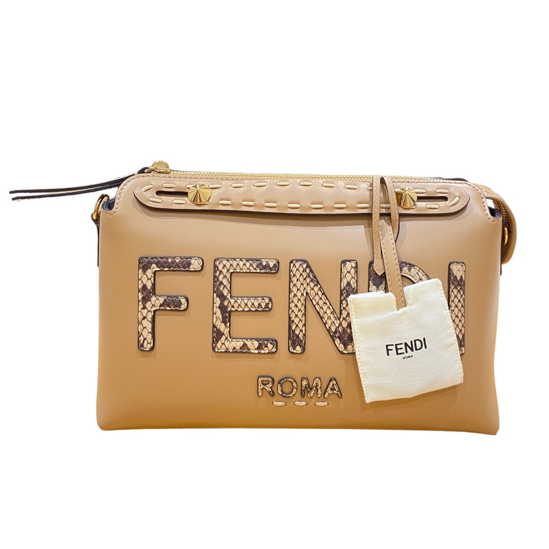 フェンディ FENDI バイザウェイ ミディアム 2WAYバッグ ハンドバッグ ショルダーバッグ レザー グレー/ブラック 8BL146  新入荷 OB1466