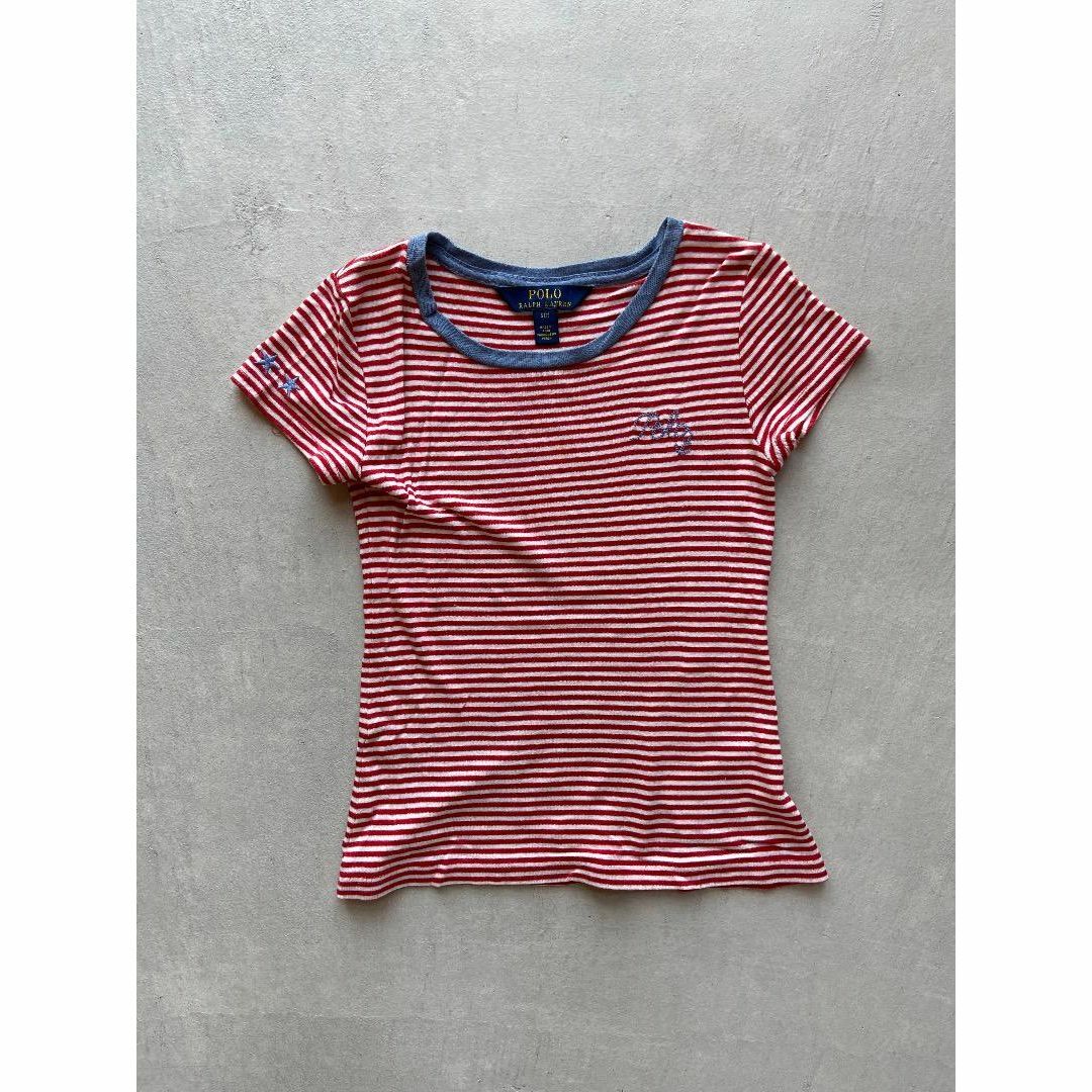 POLO RALPH LAUREN(ポロラルフローレン)のポロラルフローレンガールズ ボーダーTシャツ 送料無料 (y33) キッズ/ベビー/マタニティのキッズ服女の子用(90cm~)(Tシャツ/カットソー)の商品写真