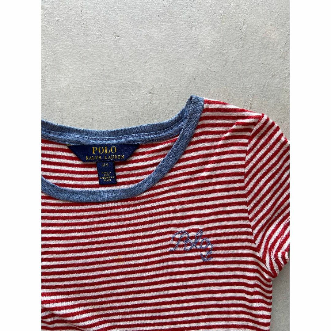 POLO RALPH LAUREN(ポロラルフローレン)のポロラルフローレンガールズ ボーダーTシャツ 送料無料 (y33) キッズ/ベビー/マタニティのキッズ服女の子用(90cm~)(Tシャツ/カットソー)の商品写真