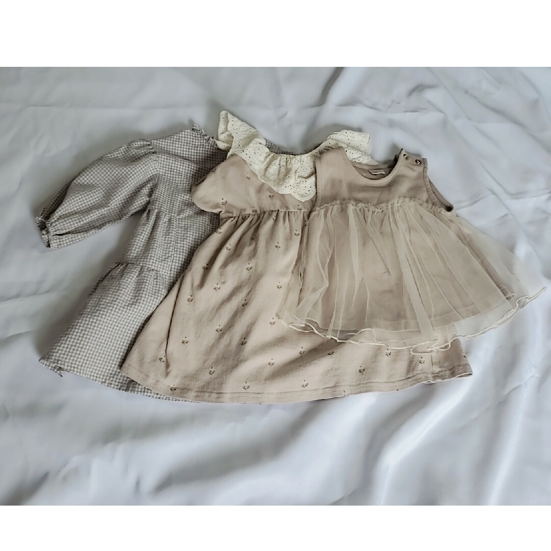 petit main(プティマイン)のくすみ系　女の子服セット size80 キッズ/ベビー/マタニティのベビー服(~85cm)(シャツ/カットソー)の商品写真