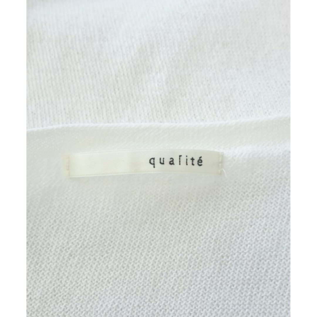 qualite(カリテ)のqualite カリテ ニット・セーター F 白 【古着】【中古】 レディースのトップス(ニット/セーター)の商品写真