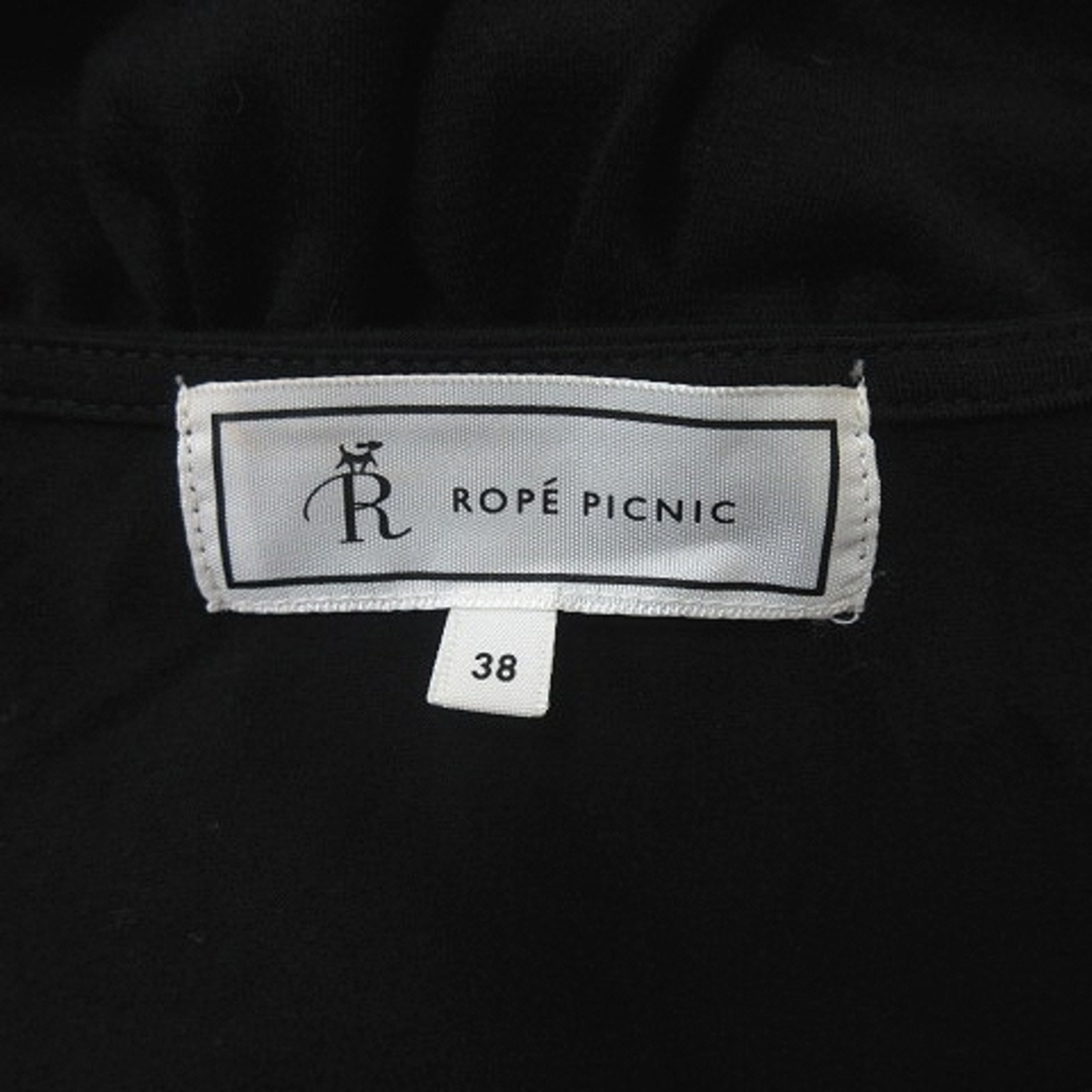 Rope' Picnic(ロペピクニック)のロペピクニック  ワンピース ミニ フレンチスリーブ チェック 切替 38 黒  レディースのワンピース(ミニワンピース)の商品写真