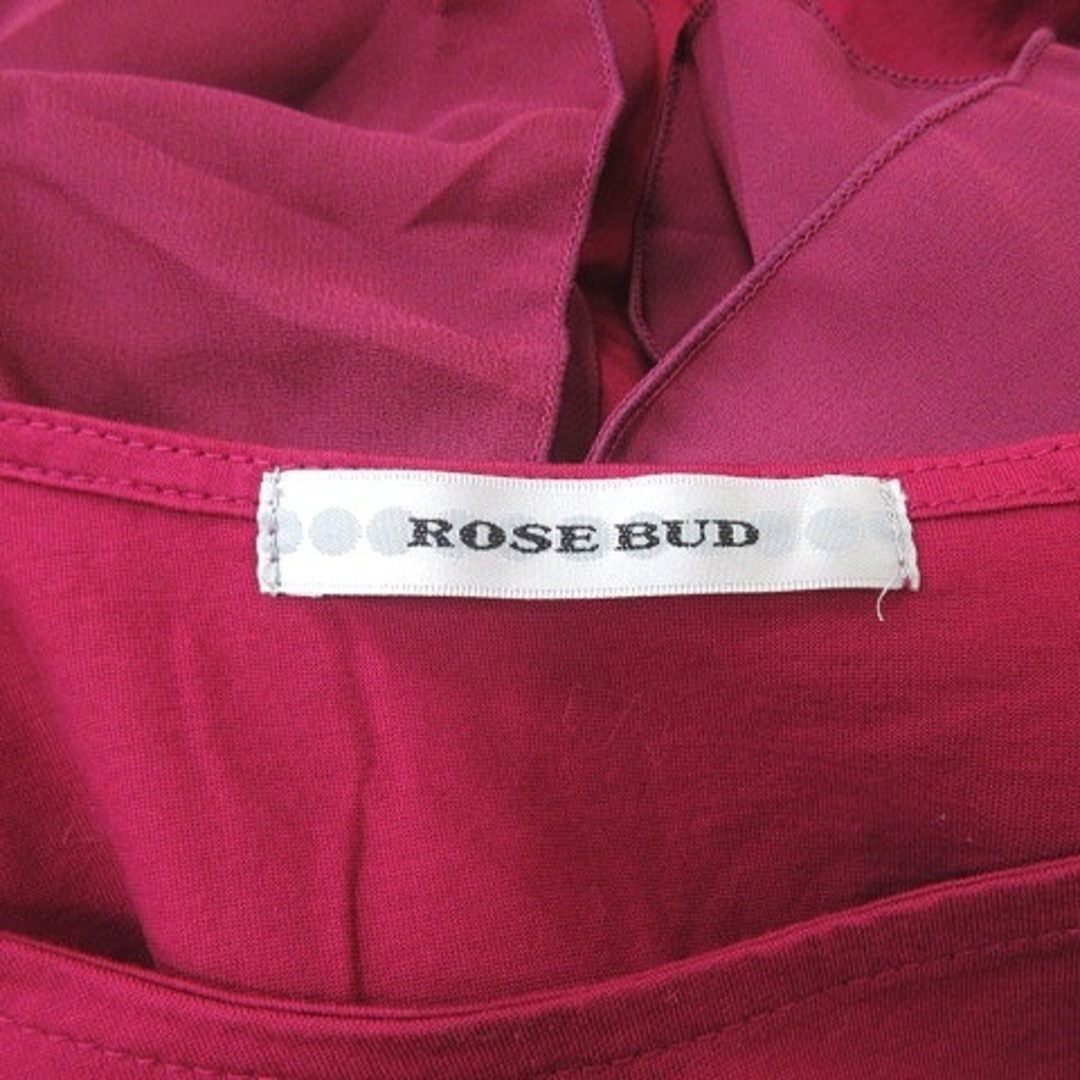 ROSE BUD(ローズバッド)のローズバッド カットソー 切替 半袖 シフォン F 紫 ラベンダーカラー レディースのトップス(カットソー(半袖/袖なし))の商品写真