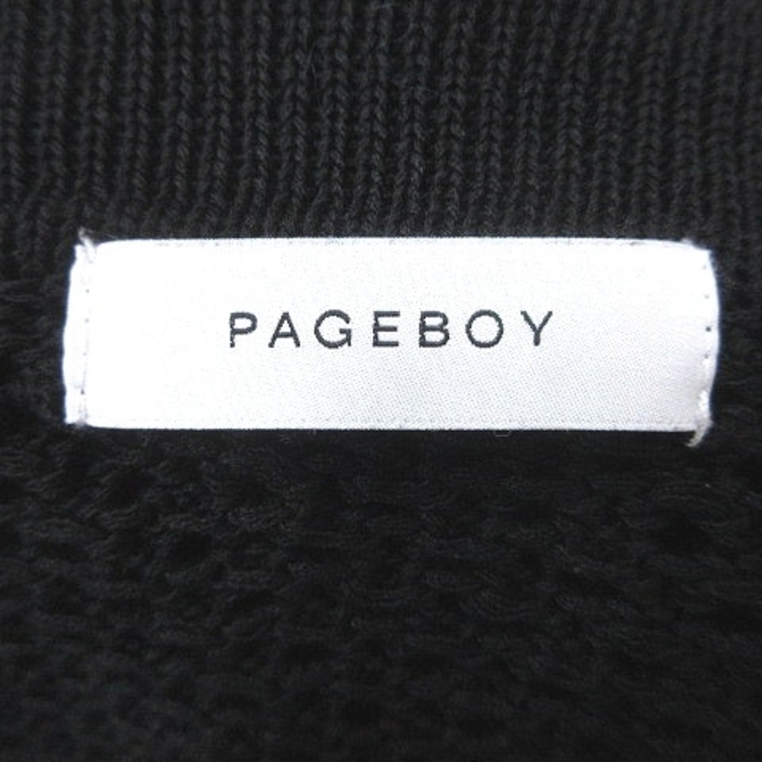 PAGEBOY(ページボーイ)のページボーイ PAGE BOY カーディガン ニット 七分袖 F 黒 ブラック レディースのトップス(カーディガン)の商品写真