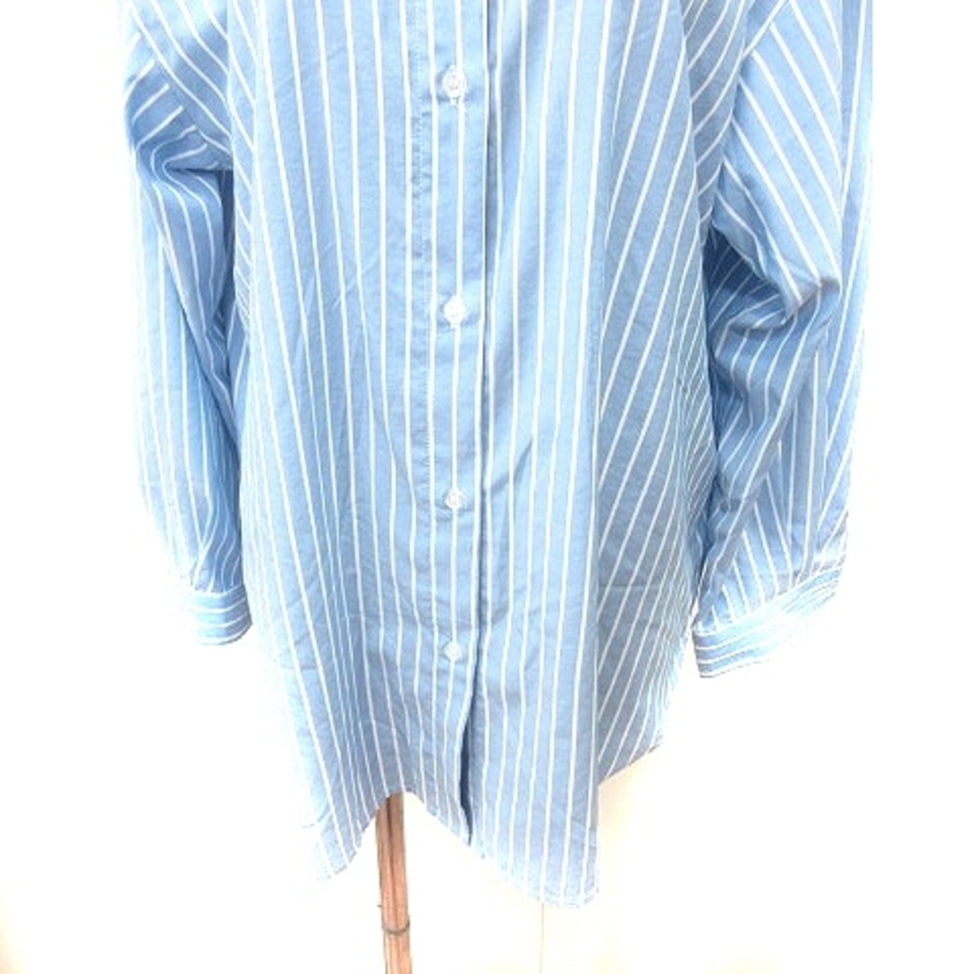 SM2(サマンサモスモス)のサマンサモスモス SM2 blue シャツ ブラウス 長袖 ストライプ L 青 レディースのトップス(シャツ/ブラウス(長袖/七分))の商品写真