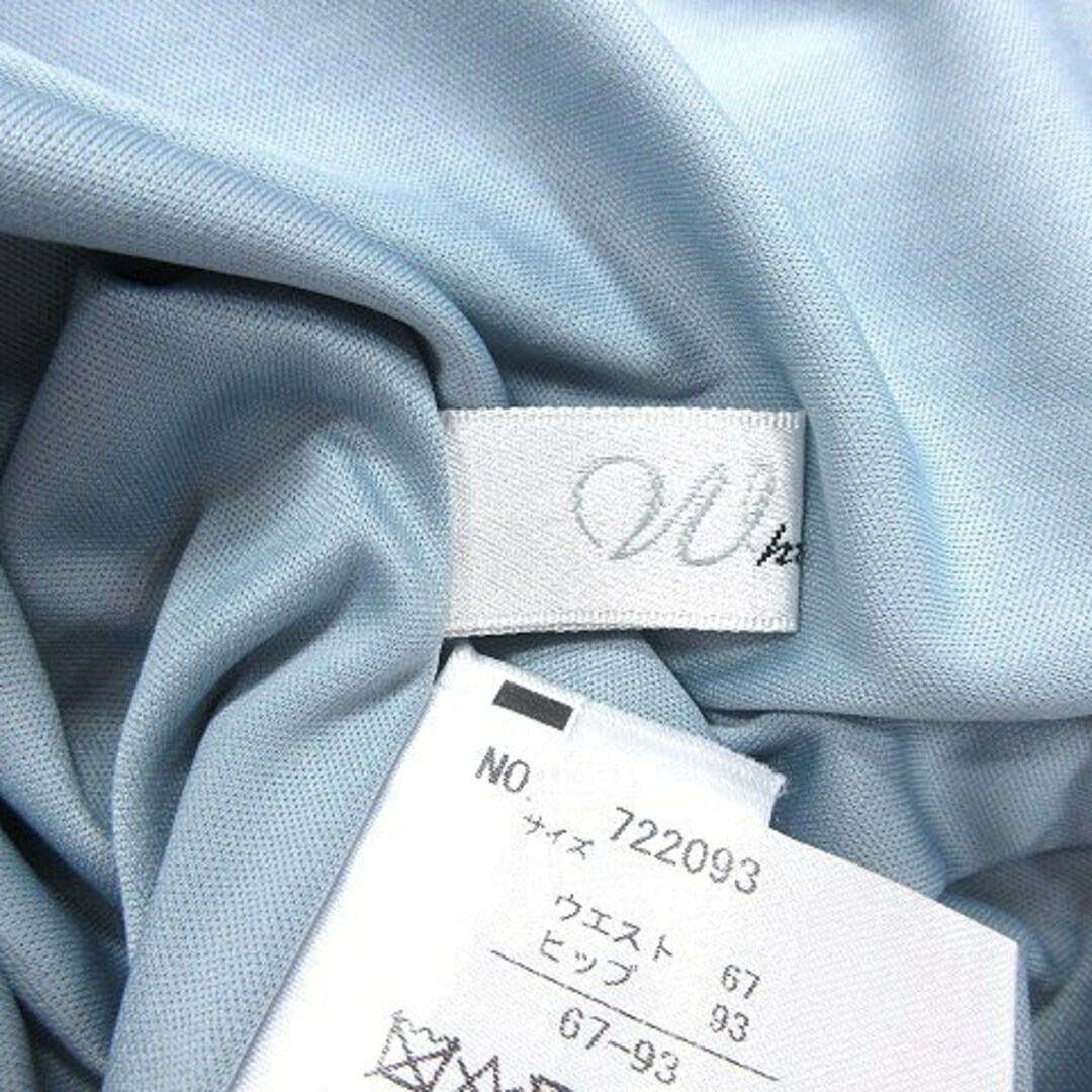 other(アザー)のホワイトジョーラ ギャザースカート ミモレ ロング 光沢 水色 ライトブルー レディースのスカート(ロングスカート)の商品写真