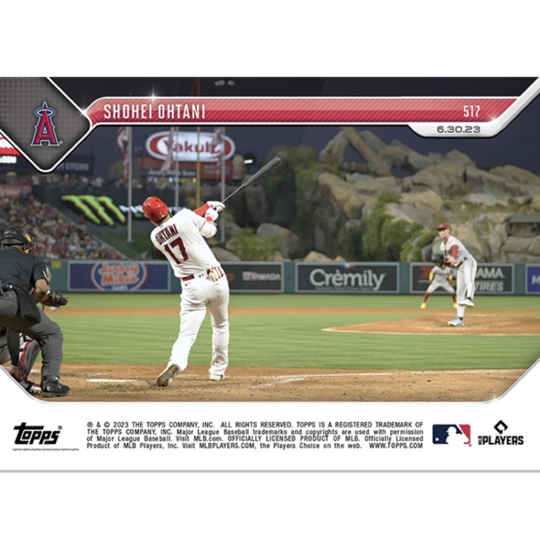 MLB(メジャーリーグベースボール)の大谷翔平 Topps now 517 リーグ最速30号 エンタメ/ホビーのタレントグッズ(スポーツ選手)の商品写真