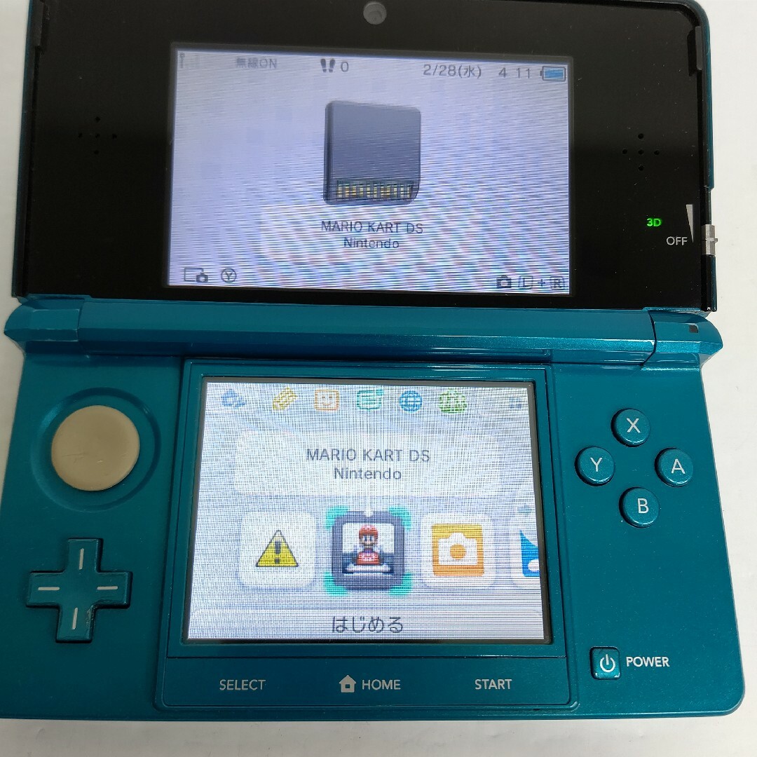 ニンテンドー3DS(ニンテンドー3DS)のNintendo　ニンテンドー3DS アクアブルー　美品　任天堂　ゲーム機 エンタメ/ホビーのゲームソフト/ゲーム機本体(携帯用ゲーム機本体)の商品写真