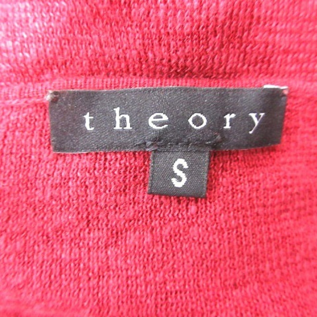 theory(セオリー)のセオリー ニット カットソー Vネック 麻 リネン 長袖 S 赤 レッド レディースのトップス(ニット/セーター)の商品写真