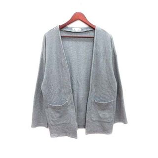 ザショップティーケー(THE SHOP TK)のTHE SHOP TK ノーカラージャケット カットソー 前開き L グレー(その他)