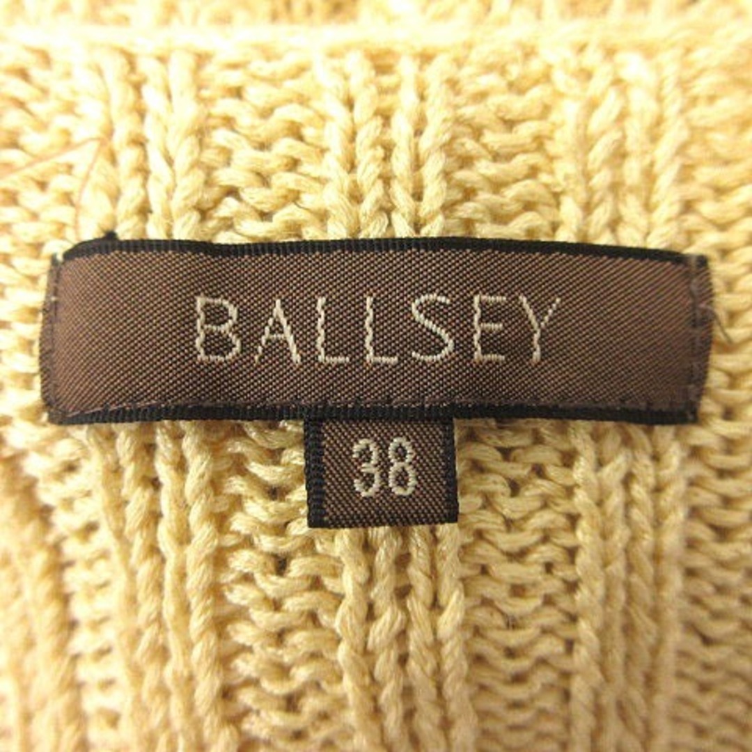 Ballsey(ボールジィ)のボールジー ニット カットソー Vネック 麻 リネン 長袖 38 黃 レディースのトップス(ニット/セーター)の商品写真