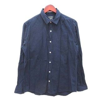 ブラウニー(BROWNY)のブラウニー BROWNY STANDARD シャツ 長袖 麻混 M 紺 ■MO(シャツ/ブラウス(長袖/七分))