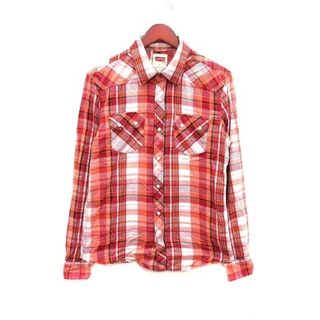 リーバイス(Levi's)のリーバイス Levi's シャツ チェック 長袖 M 赤 レッド 白 ホワイト(シャツ)