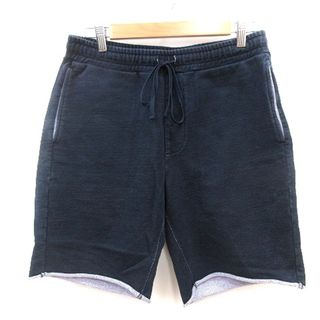 ビームス(BEAMS)のビームス ショートパンツ ハーフ イージー スウェット カットオフ M 紺(ショートパンツ)