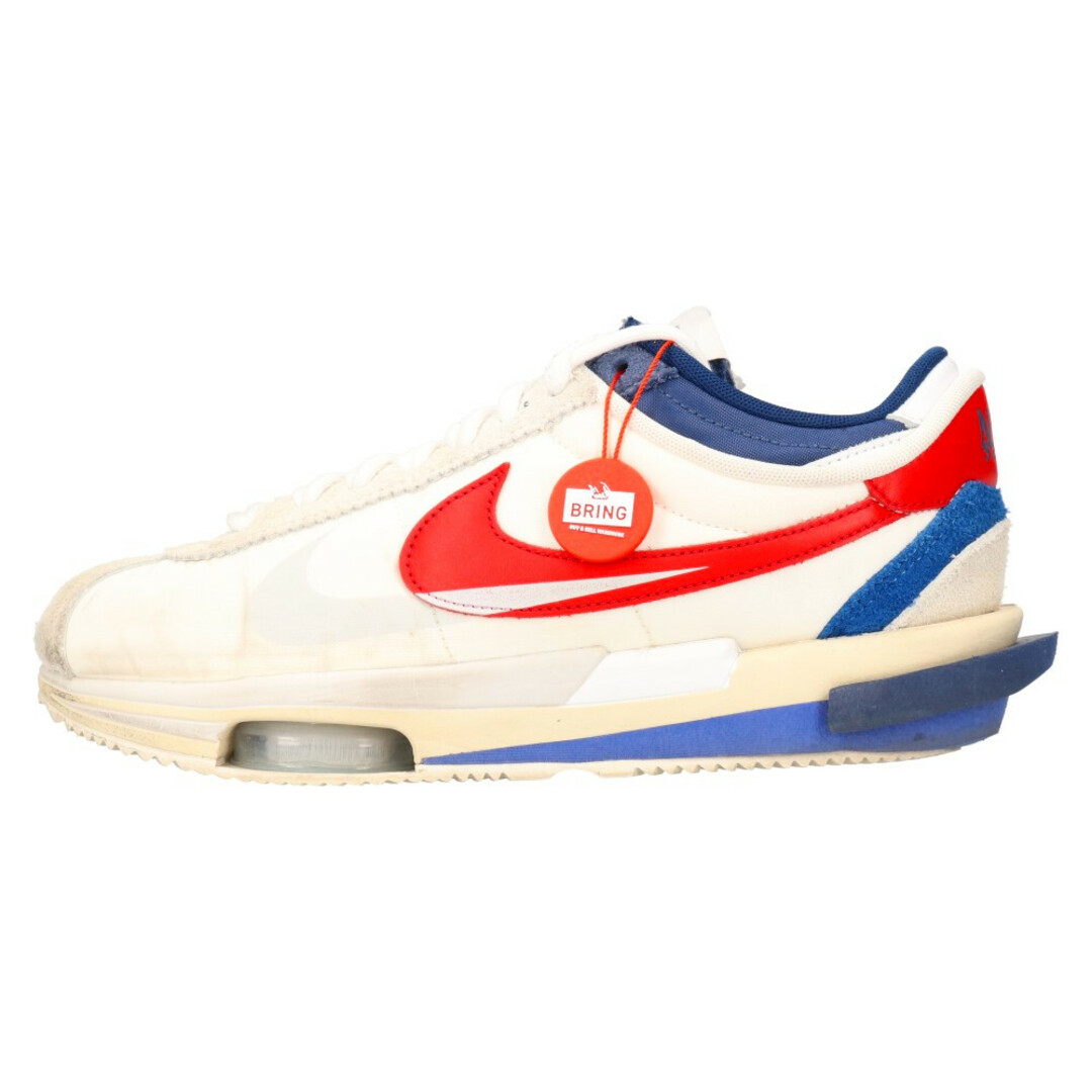 NIKE ナイキ ×sacai ZOOM CORTEZ SP DQ0581-100 サカイ ズーム コルテッツ ローカットスニーカー シューズ US9.5/27.5cm ホワイト