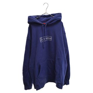 シュプリーム(Supreme)のSUPREME シュプリーム 21SS KAWS Chalk Logo Hooded Sweatshirt ボックロゴクルーネック フーディー パーカー パープル(パーカー)