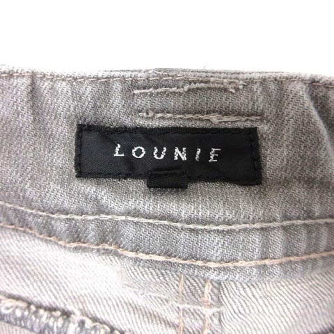 LOUNIE(ルーニィ)のLOUNIE デニムパンツ ジーンズ ダメージ加工 38 ライトグレー /YK レディースのパンツ(デニム/ジーンズ)の商品写真