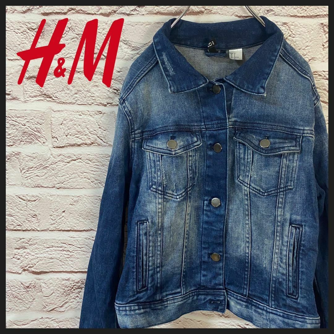 H&M(エイチアンドエム)のh&m デニムジャケット　Gジャン メンズ　レディース　[ 42 ] レディースのジャケット/アウター(Gジャン/デニムジャケット)の商品写真