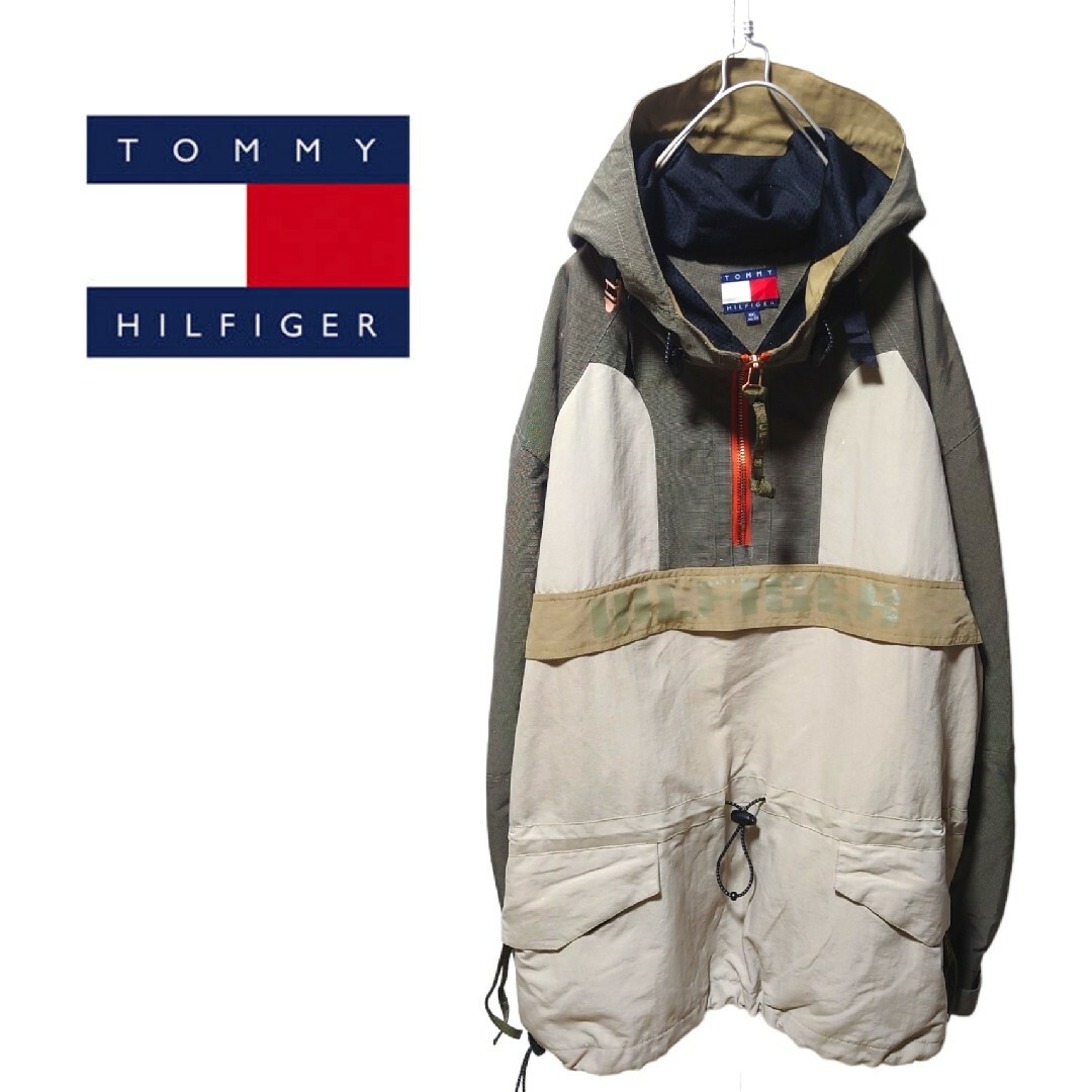 TOMMY HILFIGER - 【TOMMY HILFIGER】90's ナイロンアノラックパーカー