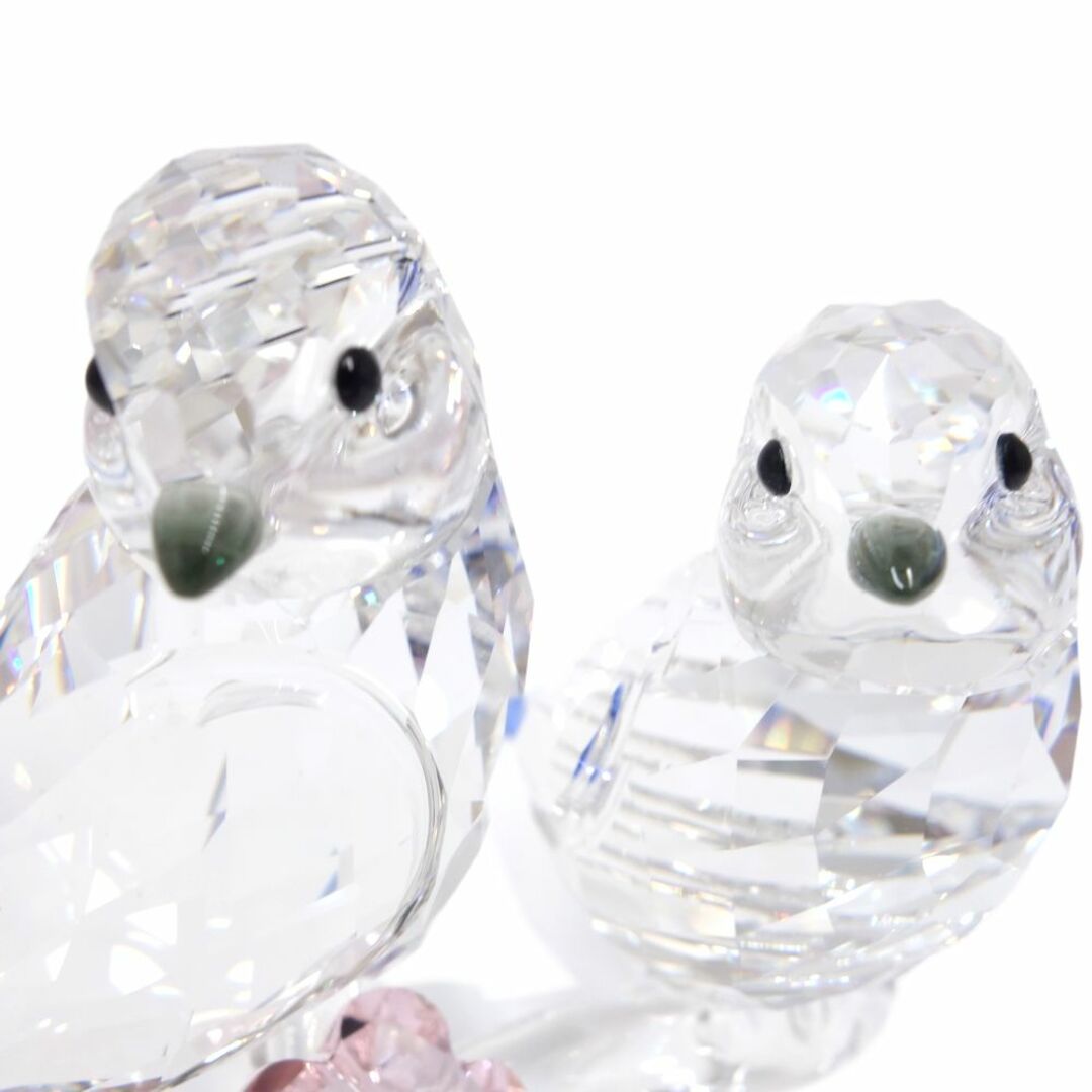 スワロフスキー SWAROVSKI アオガラ BLUE TITS BIRD COUPLE フィギュリン クリスタル クリア / 083784 ☆未使用 4