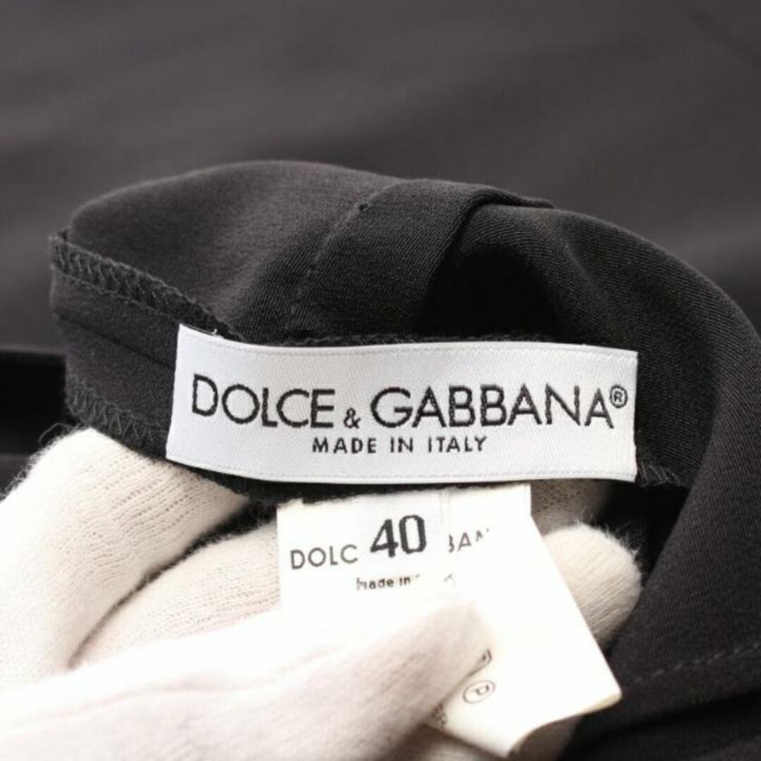 DOLCE&GABBANA - ワンピース ノースリーブ シルク ブラック ベルト付き ...