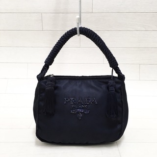 プラダ(PRADA)の☆良品・白タグ付☆PRADA TESSUTO ナイロン タッセル ハンドバッグ(ハンドバッグ)