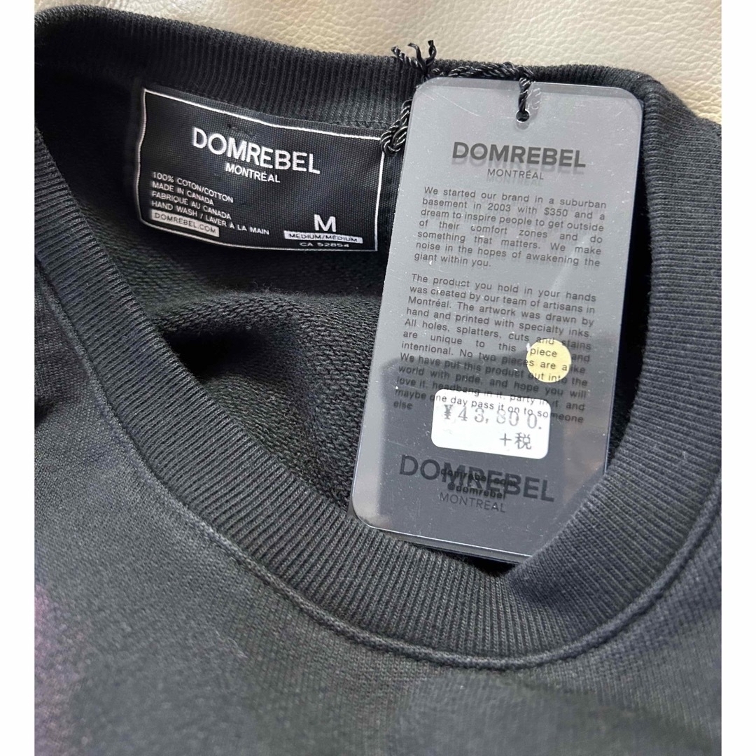 【新品】ドムレーベル・DOMREBEL クルーネックスウェット　M ブラック メンズのトップス(スウェット)の商品写真