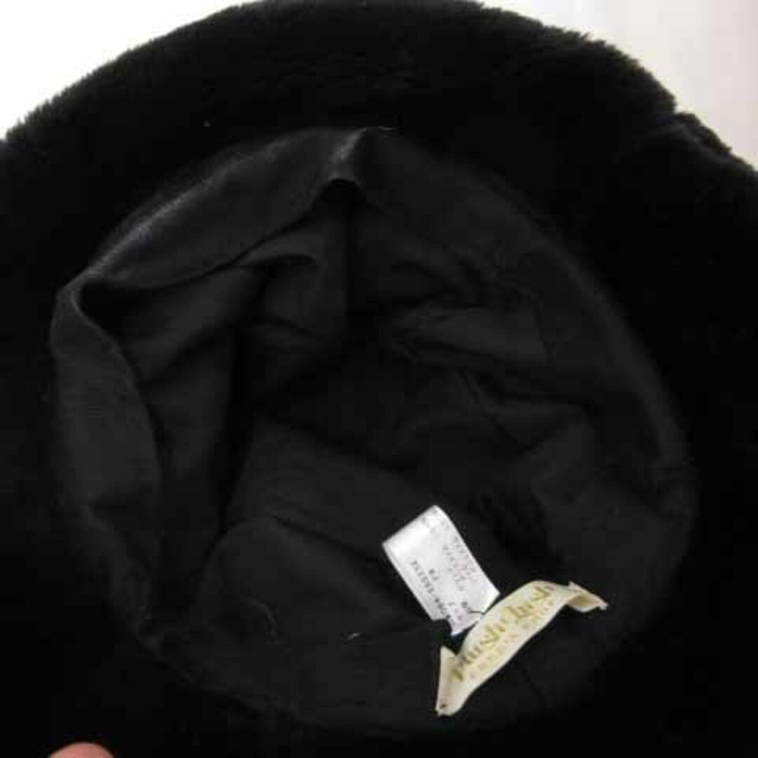 Plush&Lush(プラッシュアンドラッシュ)のプラッシュ&ラッシュ フェイクファー ハット 帽子 ブラック F ■GKP レディースの帽子(その他)の商品写真