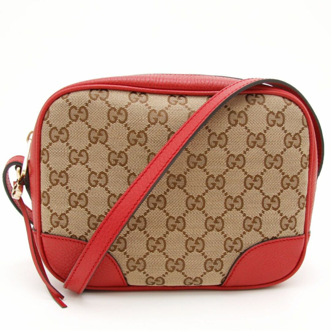 Gucci - 美品 グッチ ショルダーバッグ GGキャンバス 449413 レッド