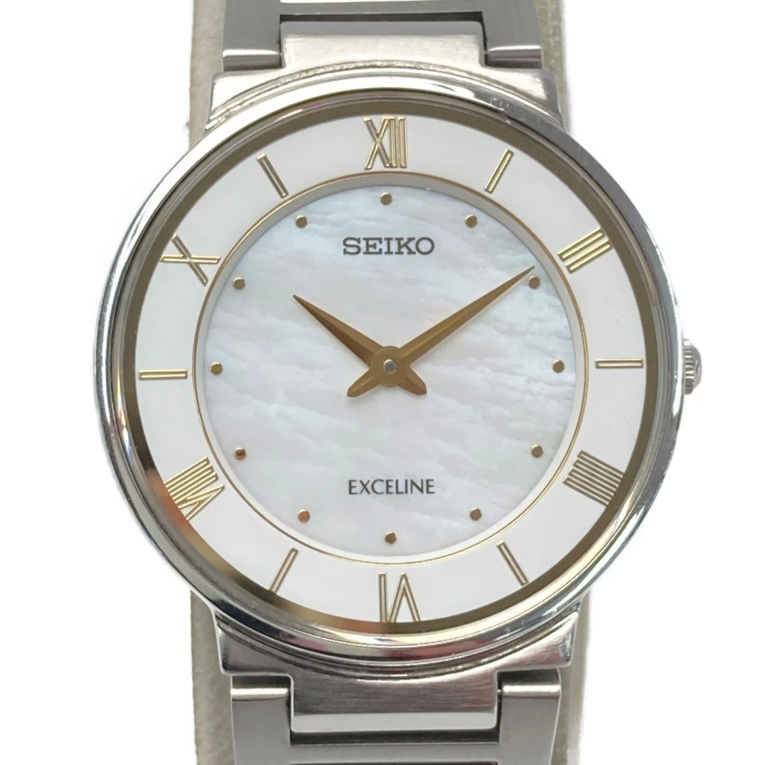 ☆☆SEIKO セイコー エクセリーヌ 4J40-0AF0 シェル文字盤 クォーツ レディース 腕時計 Excelineファッション小物