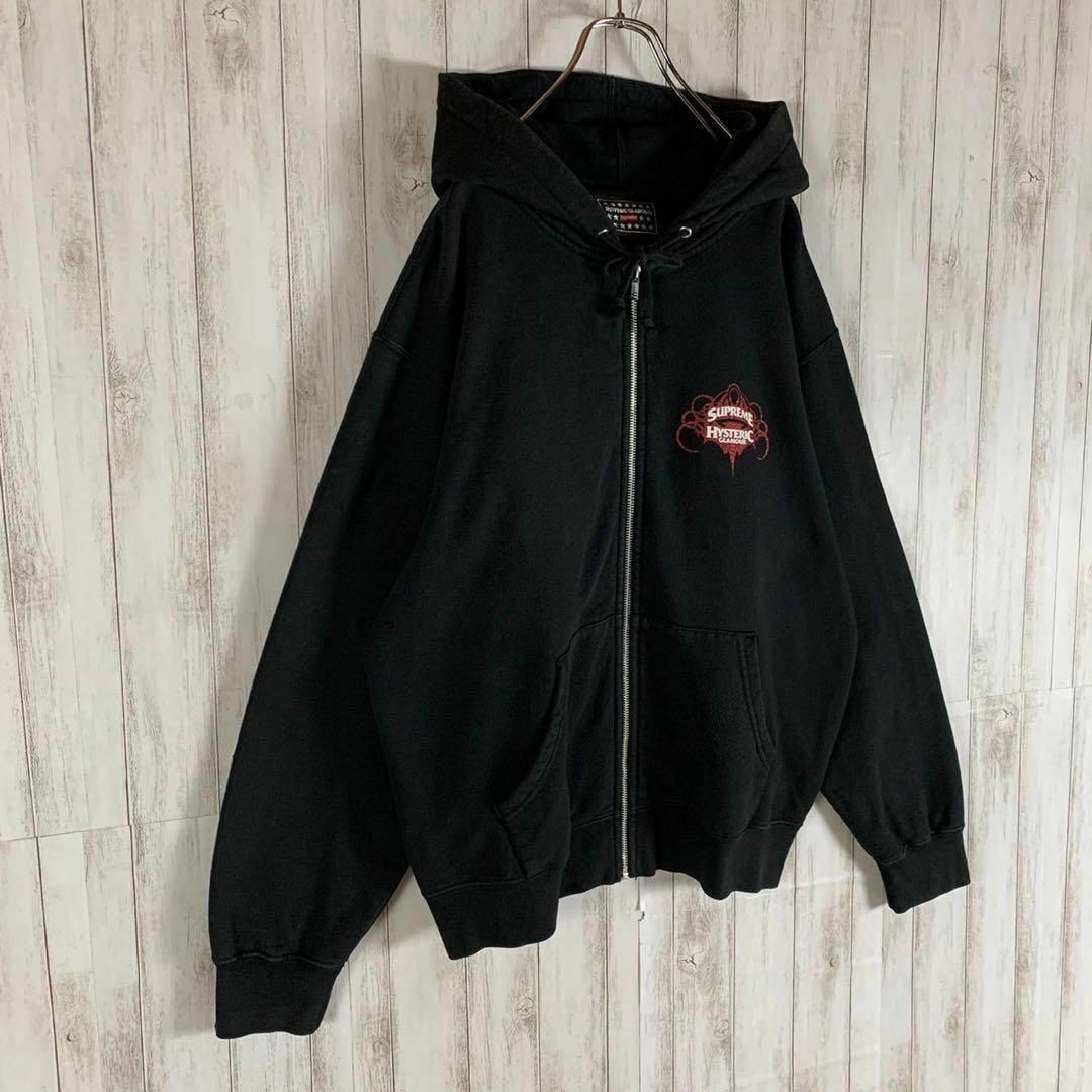 Supreme シュプリーム　ジップ　パーカー　黒　M  極美品