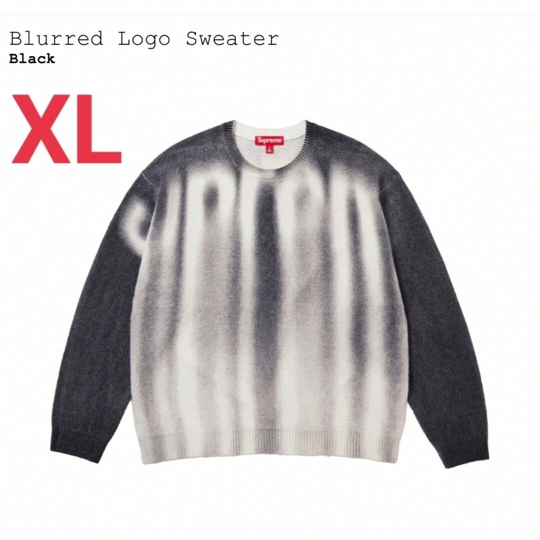 Supreme Blurred Logo Sweater "Black"　XLシュプリーム