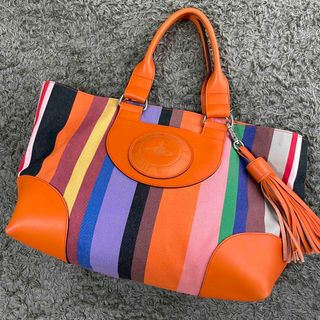 美品 Vivienne Westwood レザー デカロゴ ショルダーバッグ 黒