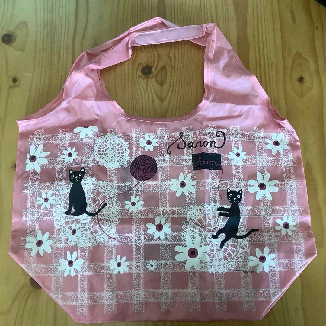 【新品未使用】BON NOU NOURS エコバッグ ねこ　ピンク レディースのバッグ(エコバッグ)の商品写真