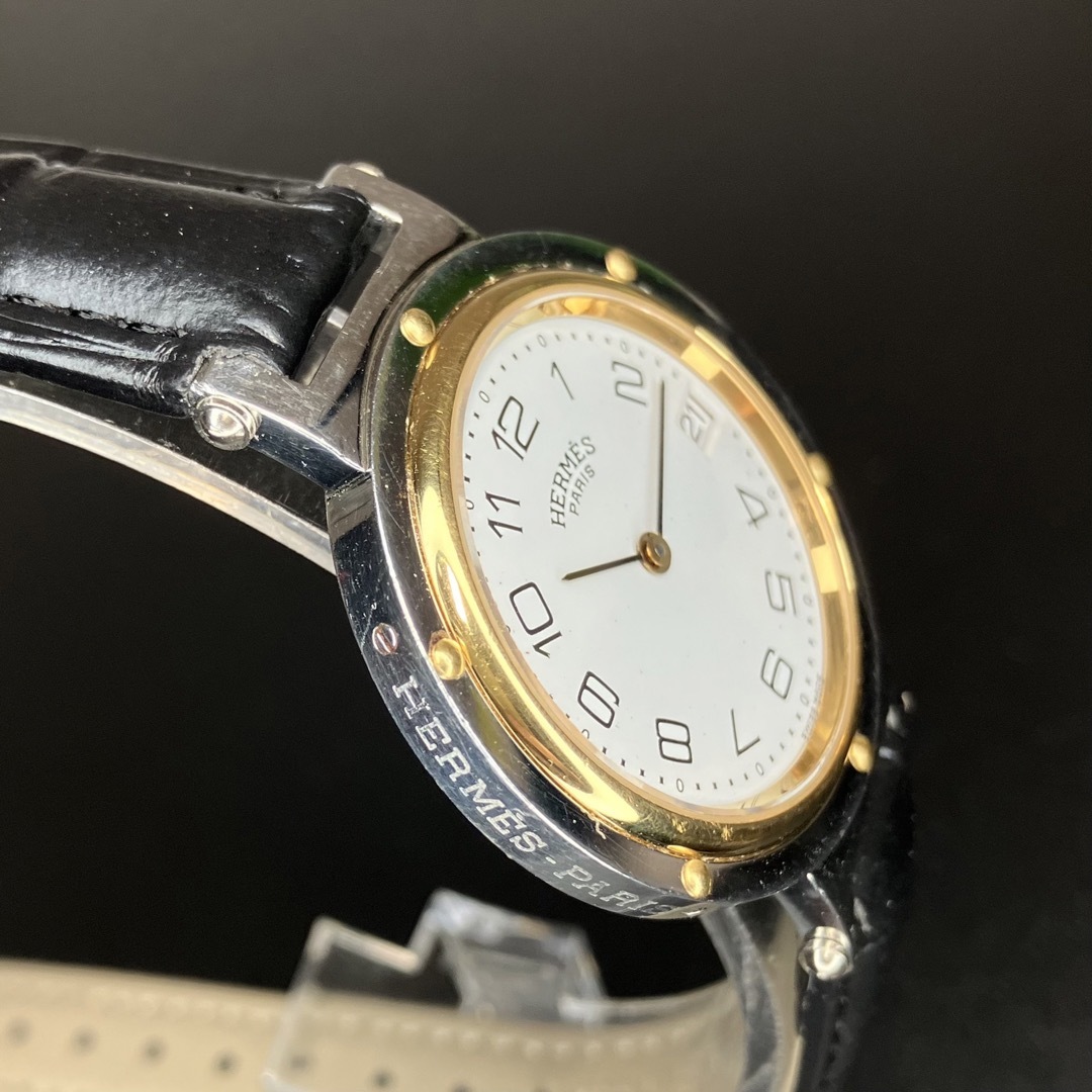 Hermes - 【正規品 稼働品】エルメス 腕時計 クリッパー ゴールド