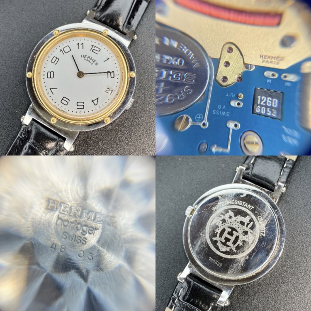 Hermes - 【正規品 稼働品】エルメス 腕時計 クリッパー ゴールド